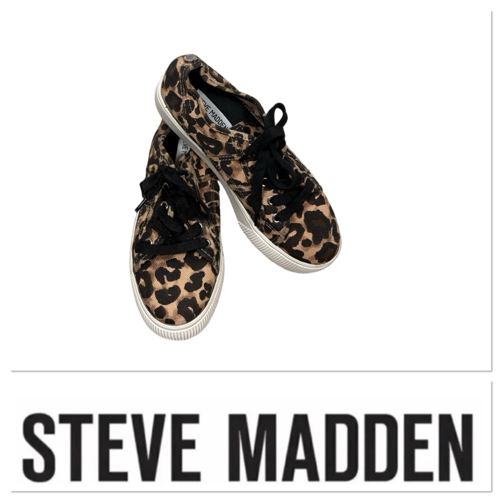 Steve Madden Emmi animal print platform sneakers size 7.5